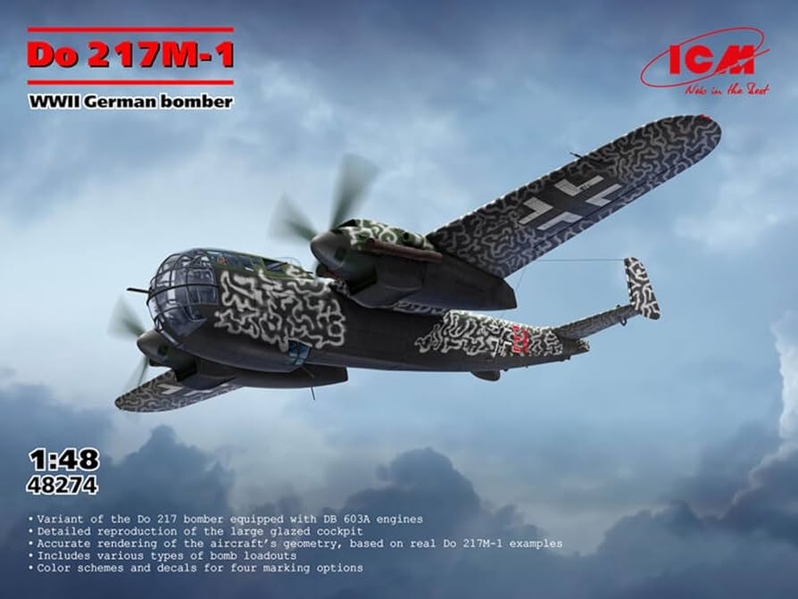 ICM 1:48 48271 ドルニエ Do217 N-1 1/48 ICM Do 217N-1, WWII German