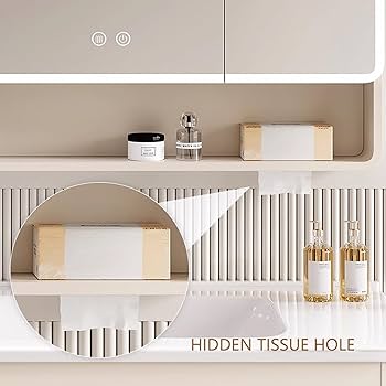 Amazon.co.jp: バスルーム用ミラーキャビネット、バスルームミラー