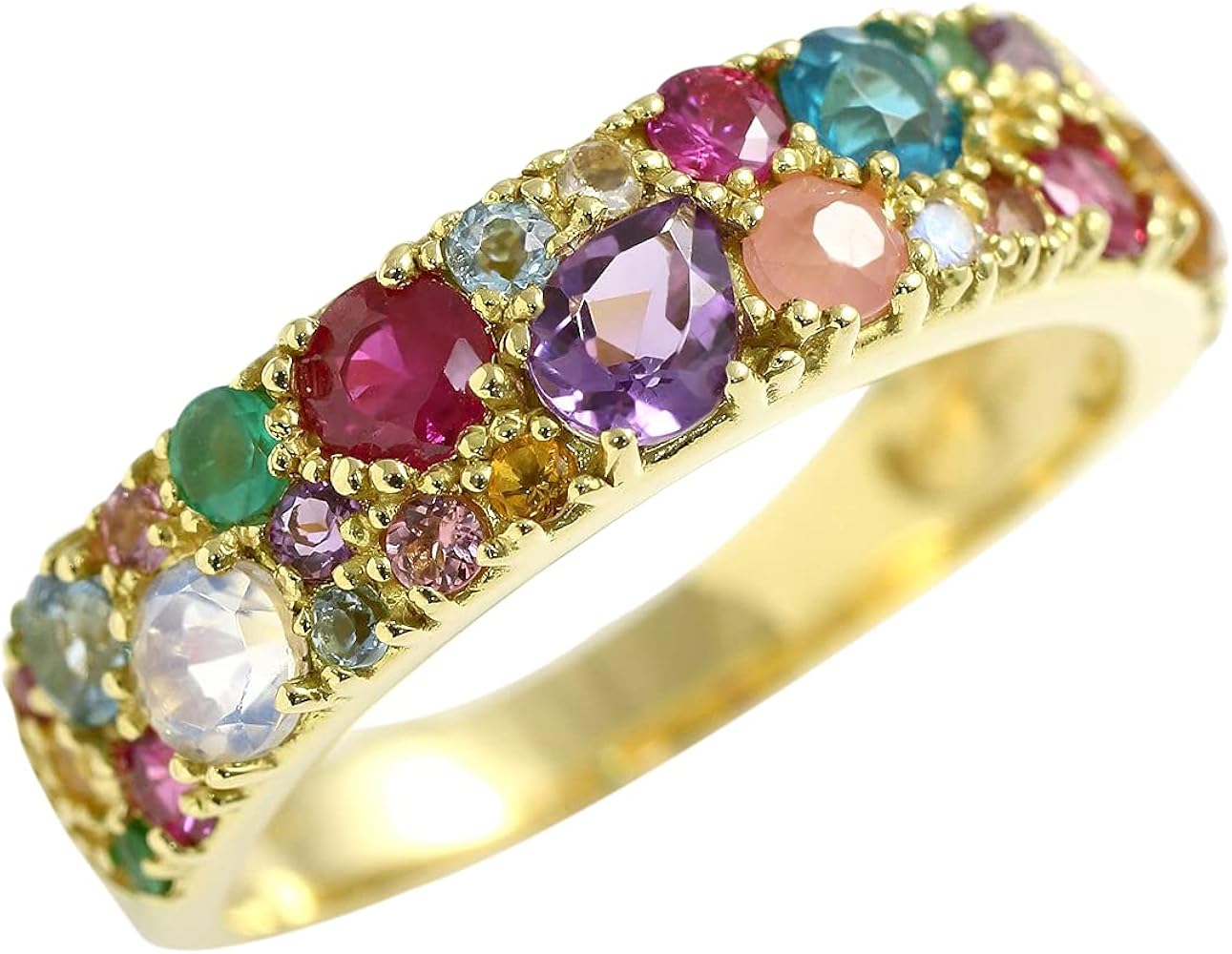 Amazon | [チェリッシュ] 14号 パヴェ リング 指輪 レディース 18金