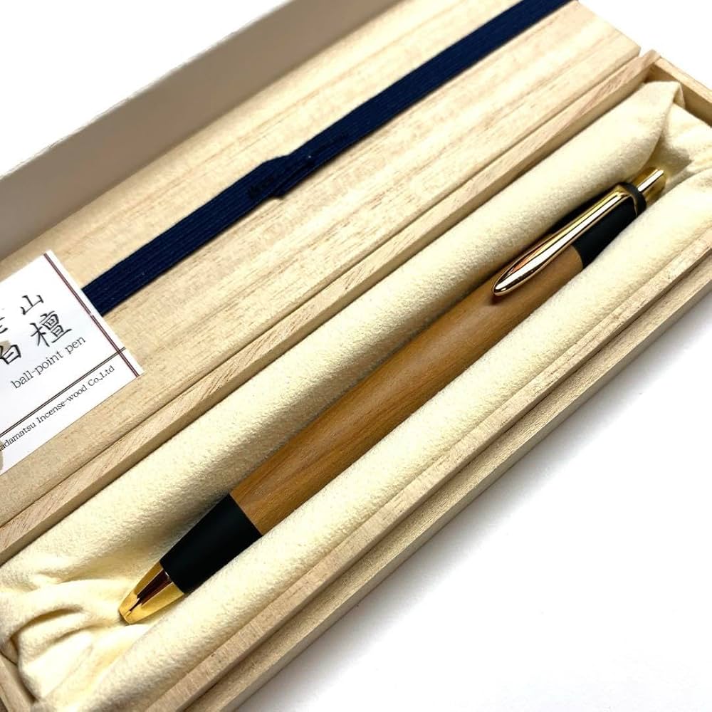 Amazon | 品野原工芸 老山白檀 スリムボールペン 山田松香木店コラボ