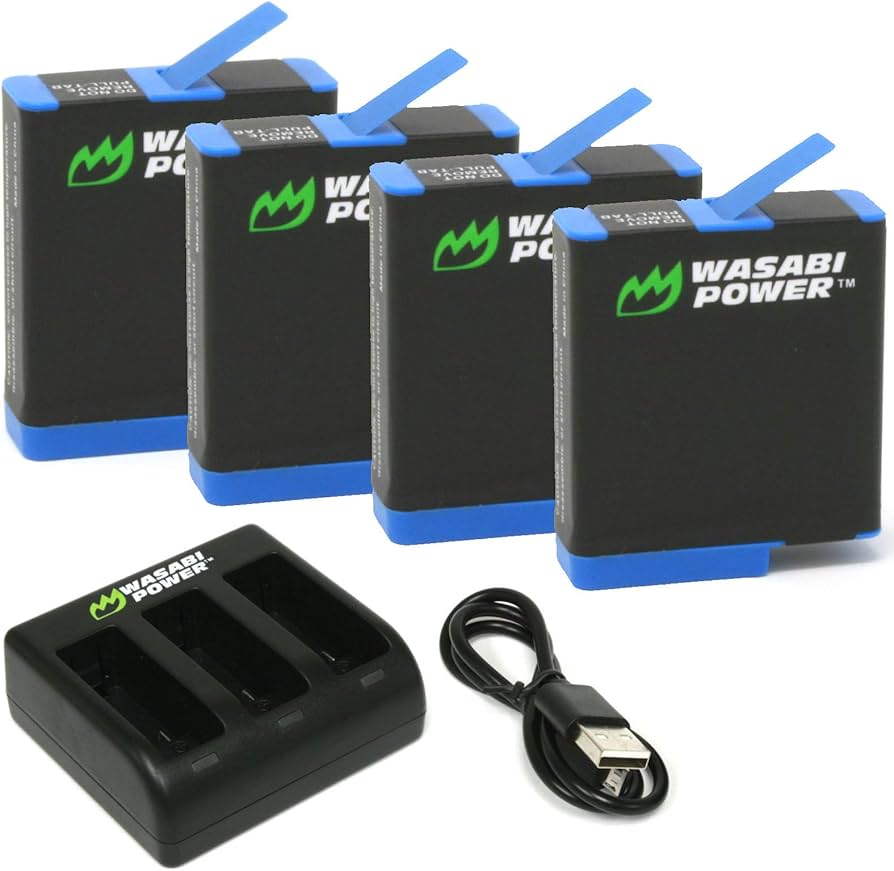 Amazon.com : Wasabi Power Battery (4-Pack) and Triple Charger