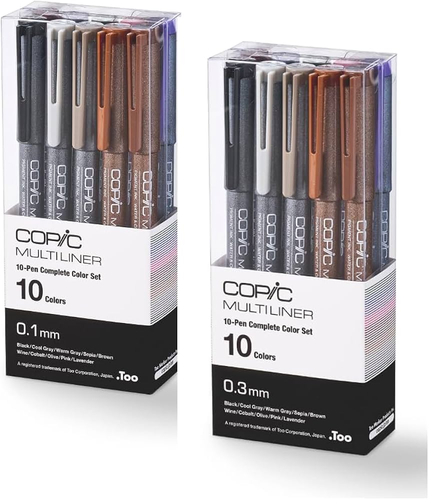 Amazon | Copic マルチライナーセット 10本入り カラーセット 0.3mm