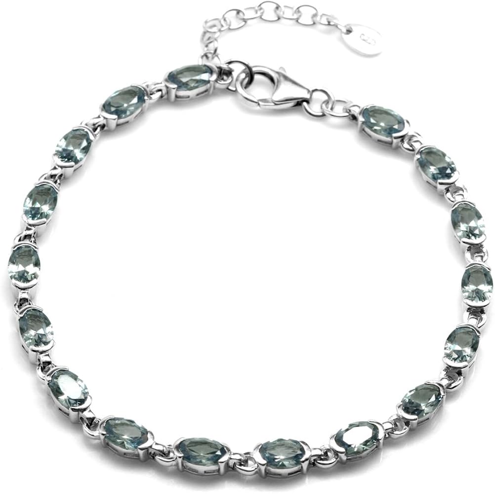 ノットブレスレット ハーフストーン ホワイトゴールドカラー 17cm