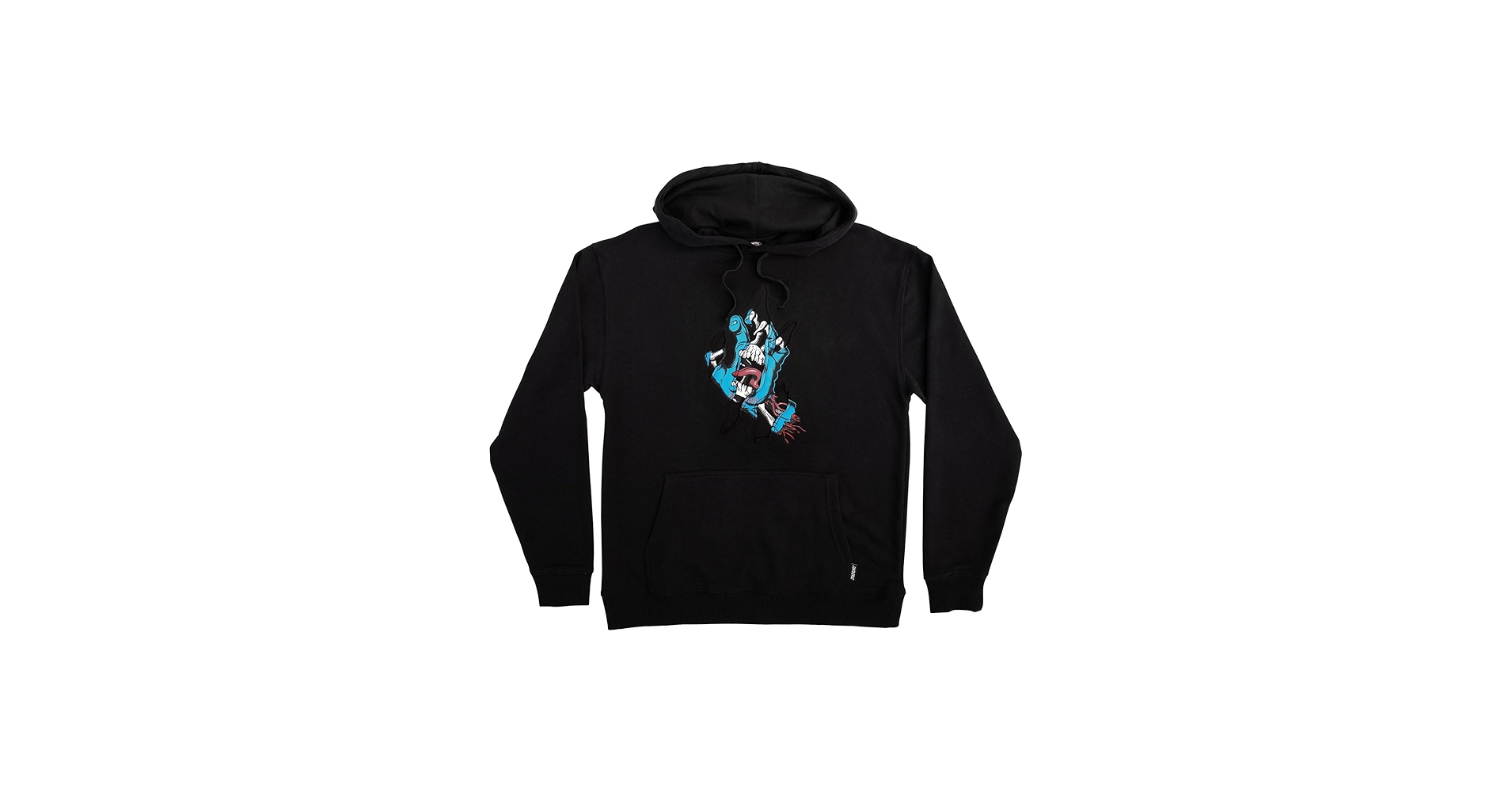 SANTA CRUZ Torn Hand P/O Hooded Midweight Sweatshirt Black Sm Mens