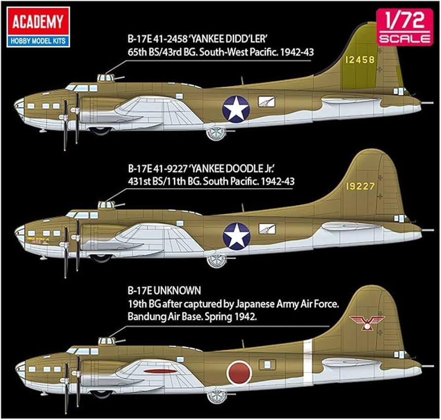 Amazon | アカデミー(Academy) 1/72 アメリカ陸軍 航空隊 B-17E 太平洋