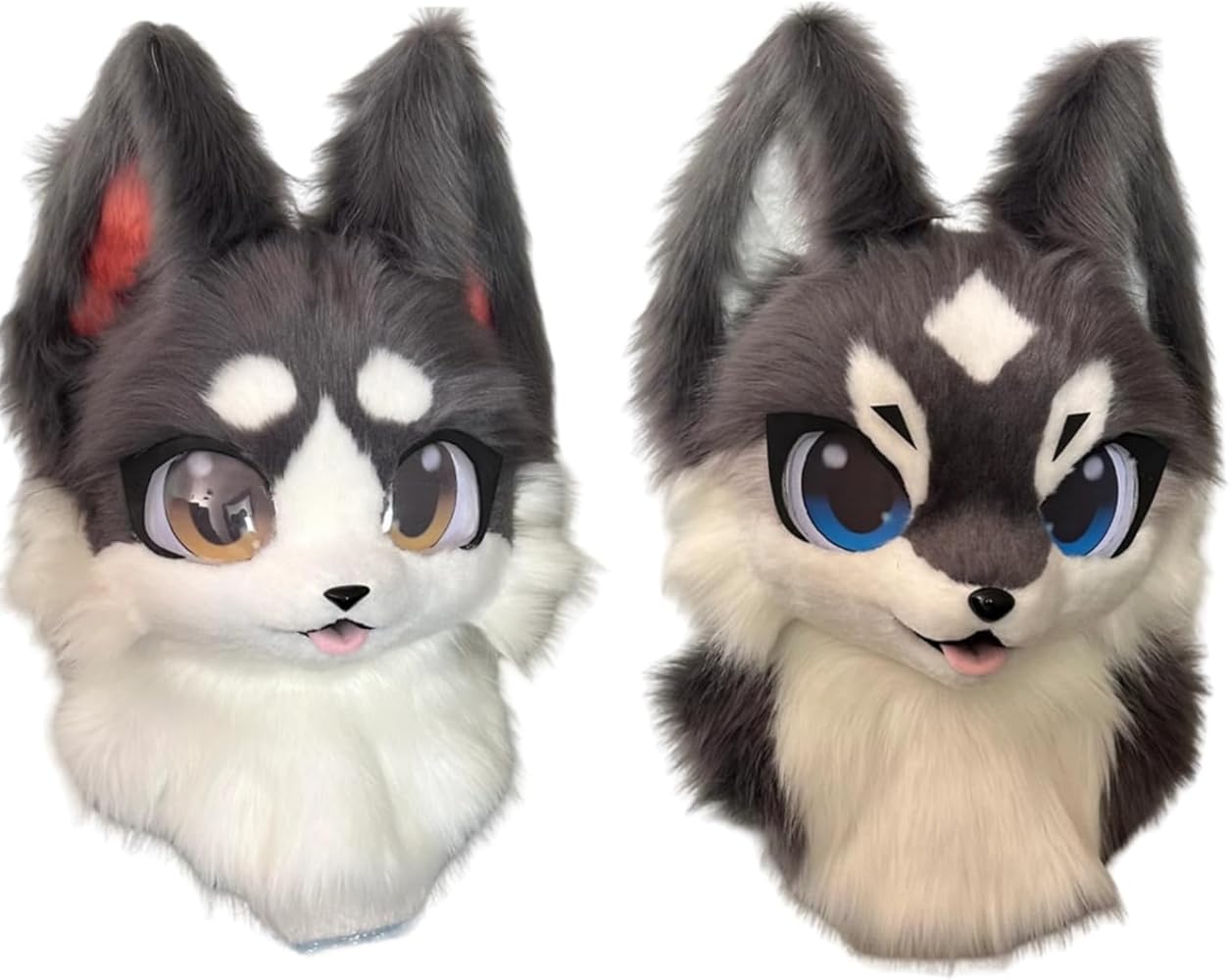 Amazon | [ベンサスです] ケモノ 着ぐるみ マスク コスプレ ファー