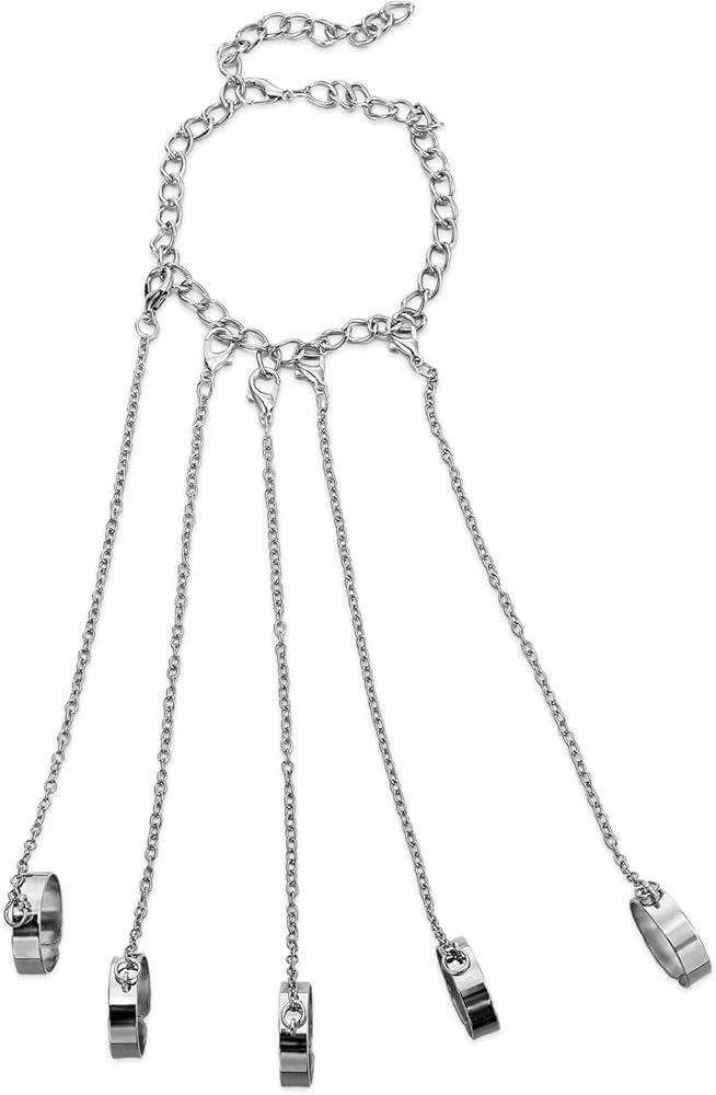 Amazon.com: Prasacco Ring Bracelet Hand Chain Punk Tassel Bracelet