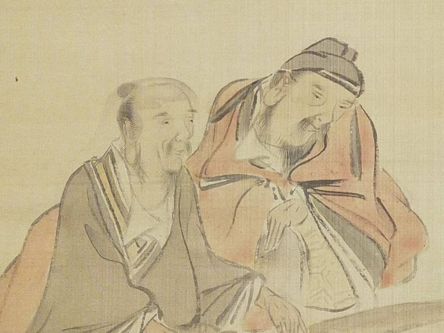 ♥とても古い 掛軸 【義方】 人物画 掛け軸 骨董 古玩 中国 ♥とても