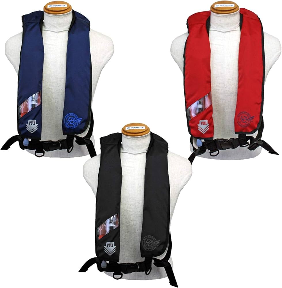 Amazon | 自動膨張式作業用救命衣 FN-70S HAYABUSA 小型船舶用救命胴衣