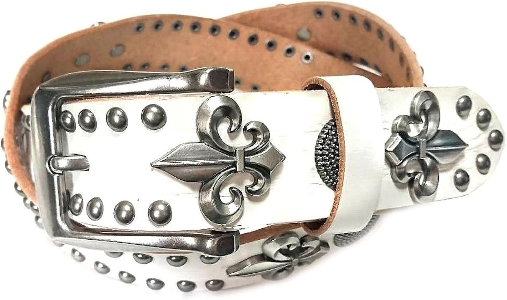 Amazon | ベルト スタッズ ベルト メンズ 革 リリィスタッズ レザー