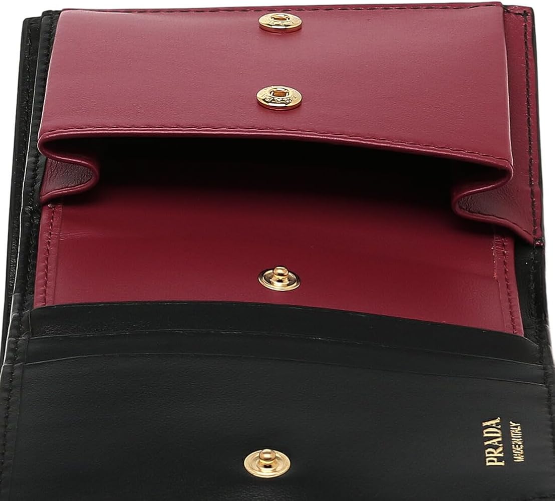 Amazon | [Prada] [プラダ] 二つ折り財布 トライアングルロゴ ブラック