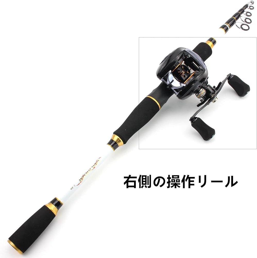 Amazon | 釣り竿リールセット、伸縮式釣り竿とキャスティングリール