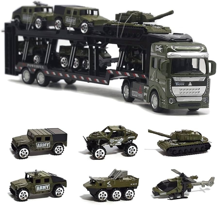 Amazon | Popgaga トレーラー ミニカーセット 大型トレーラー 合金製