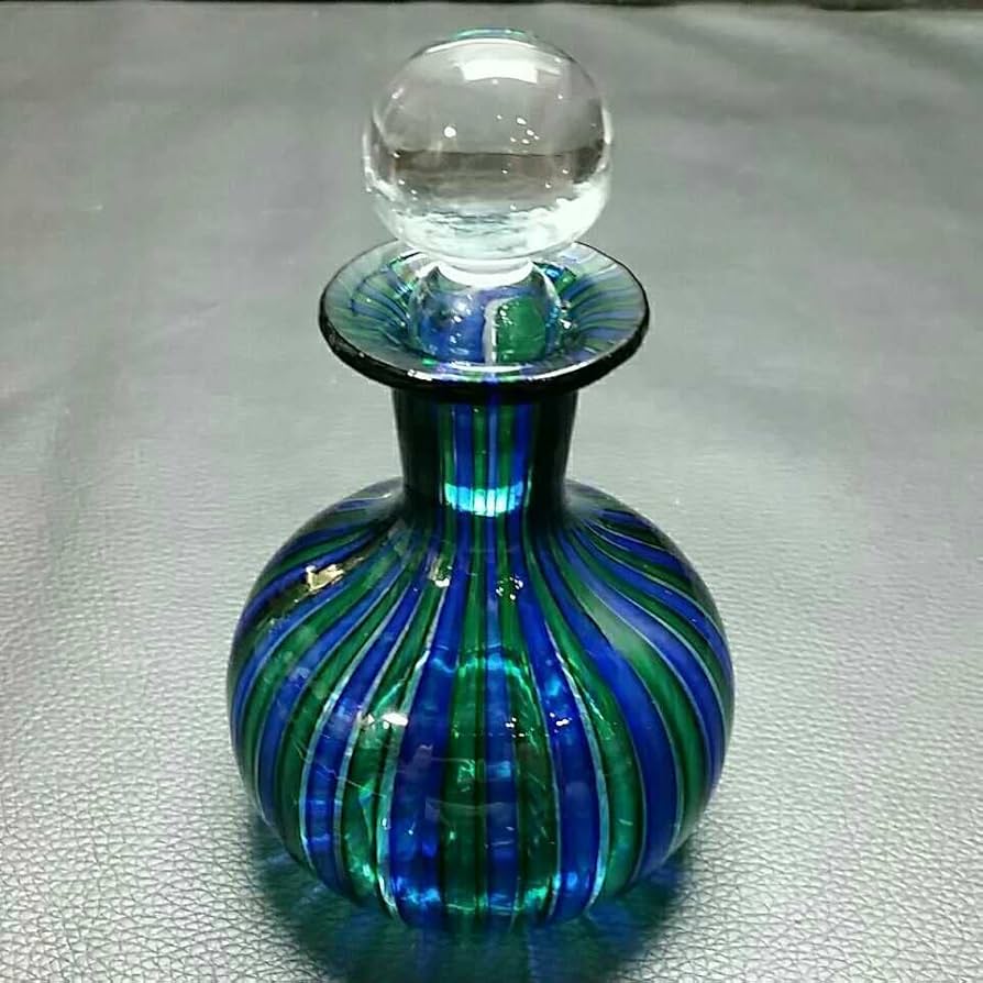 ベネチアングラス 香水瓶 ブルー ベネチアングラス ムラーノ MURANO