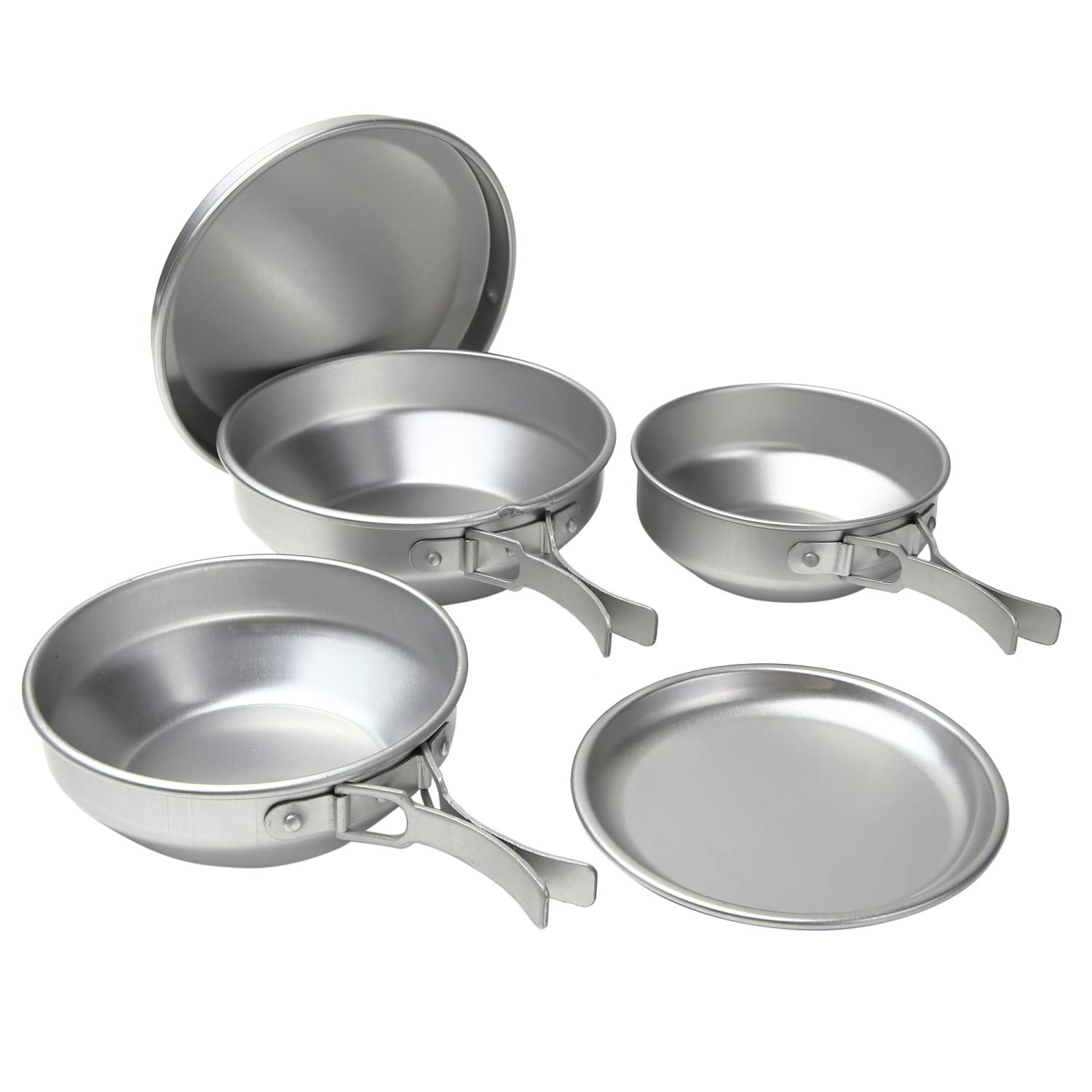 Amazon | 日本製 アルミ キャンプ5点セット［アルミ食器 コッヘル 食器