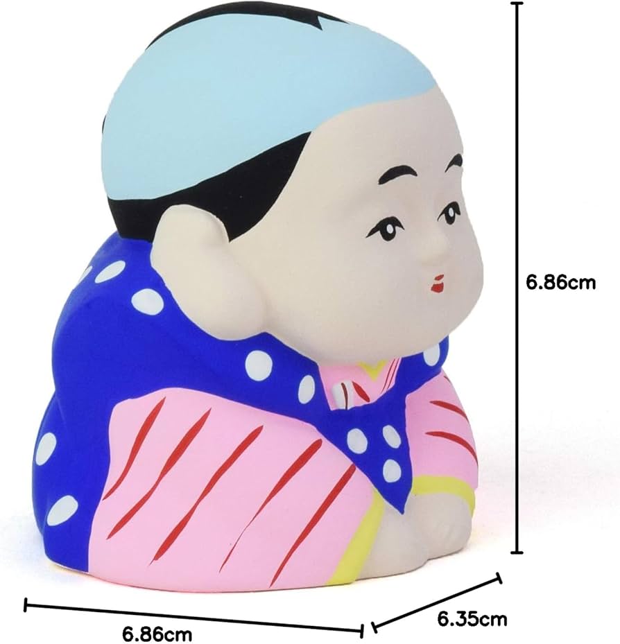 Amazon.co.jp: 瀬戸陶芸社 置物 オブジェ ハイカラ福助 福の神 福助