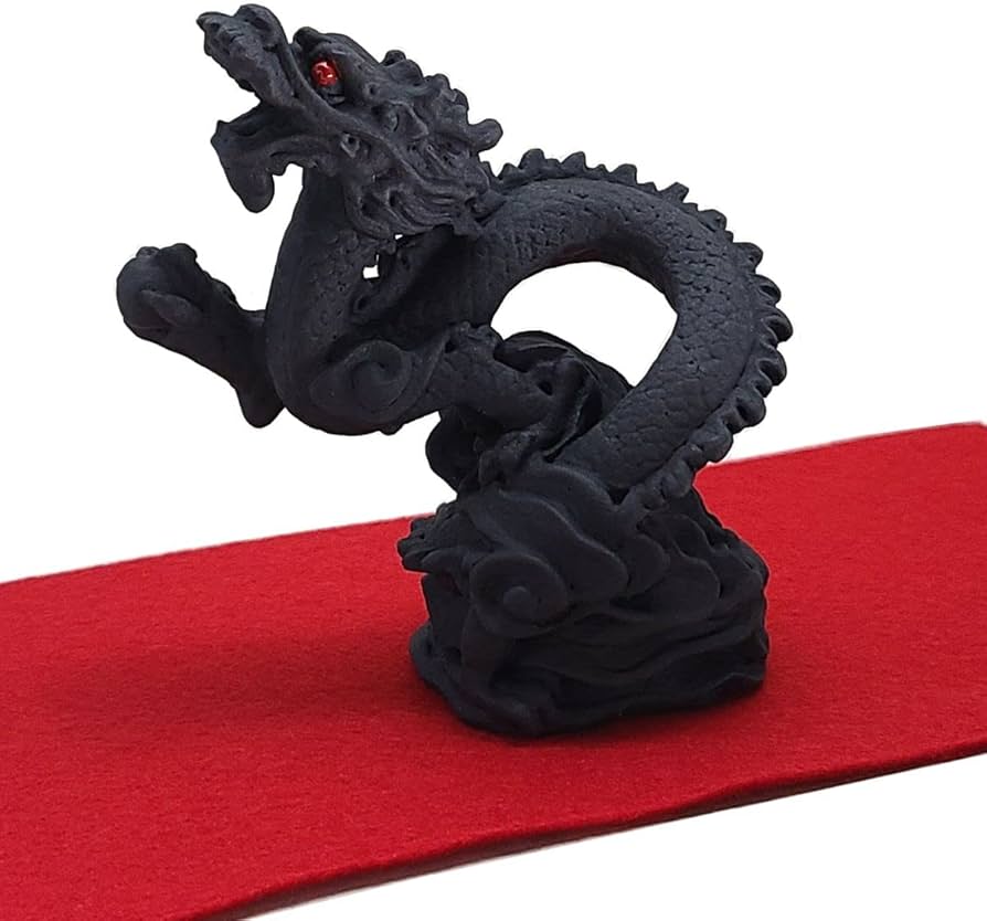 Amazon.co.jp: 株式会社廣友 五行木生火 火の龍炭パワー招財火龍 赤