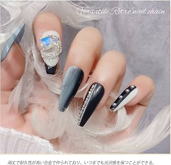 Amazon | Chisafly ネイル チェーン ボール 極細 シルバー 3種類 150cm