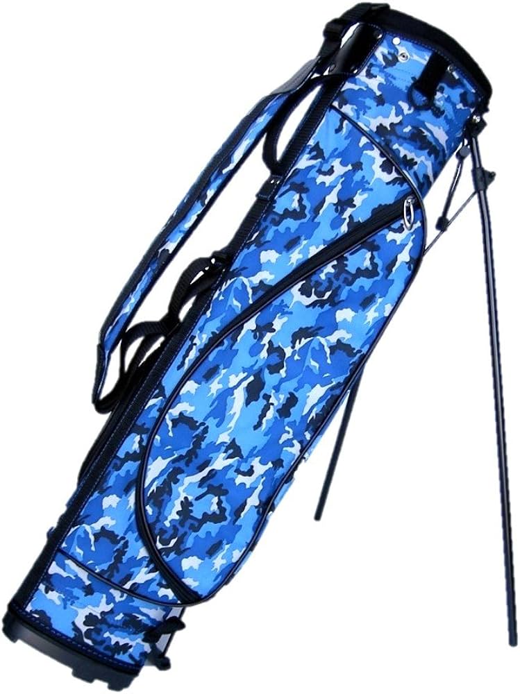 Amazon | スタンド付き ハーフキャディバッグ（6.5型迷彩柄ブルー