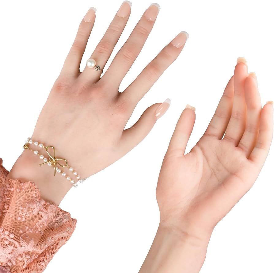 Amazon | SILIFEELER ハンドモデル 手の模型 シリコン手 女性の手