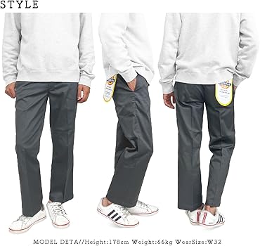 Amazon | [ディッキーズ] ワークパンツ ジャストカット メンズ
