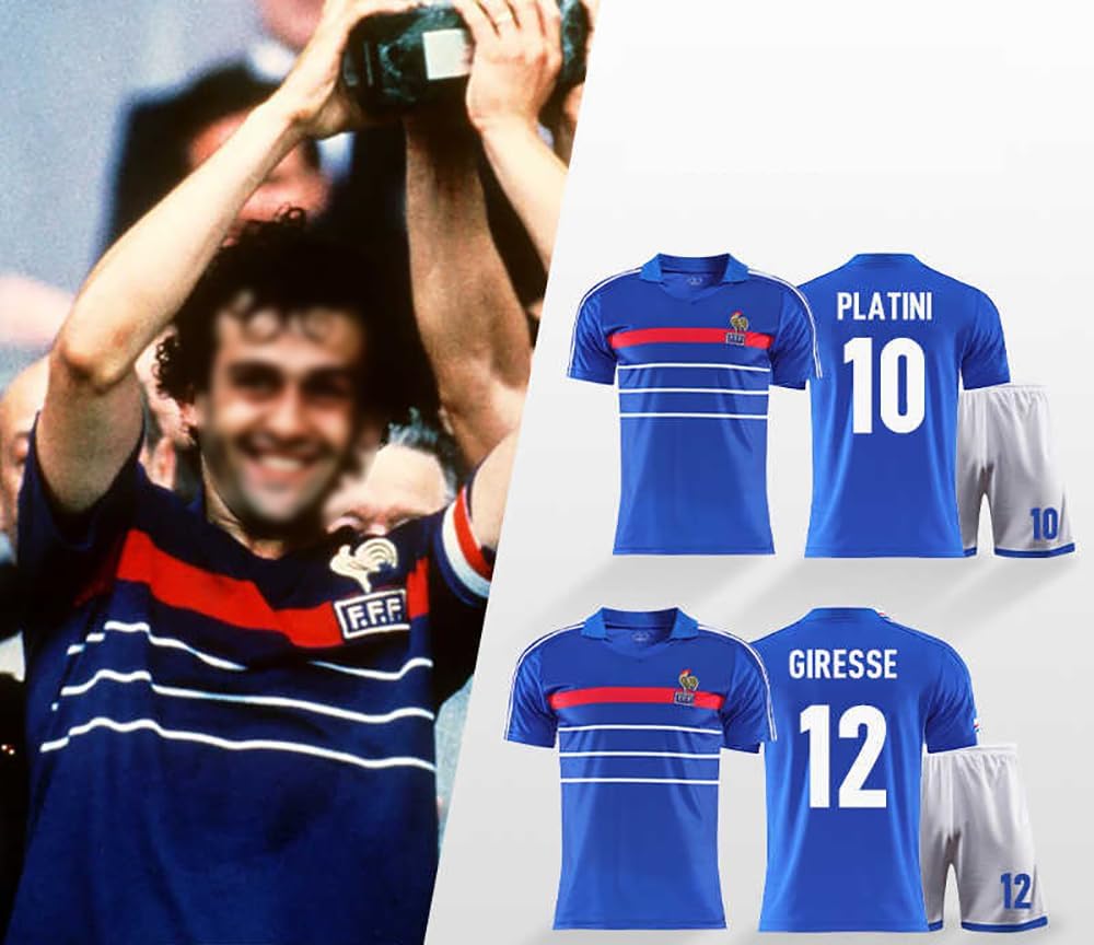 値下不可 80〜82年 プラティニ サイン入りユニフォーム フランス代表