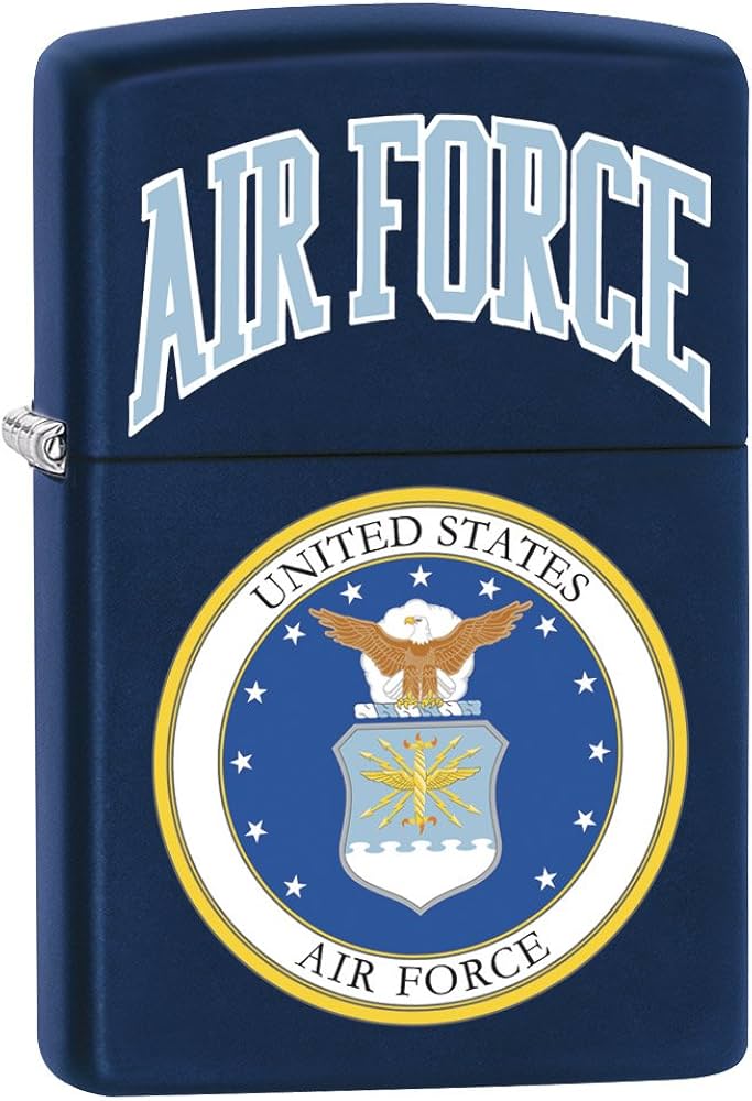 Amazon.com: Zippo Lighter: USAF Air Force Logo - Navy Matte 79434