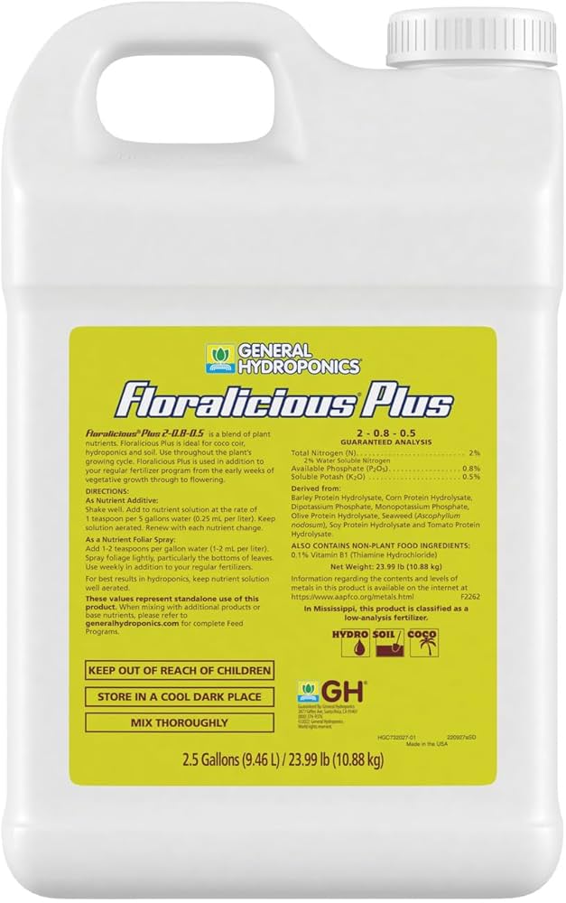 Amazon.com : General Hydroponics Floralicious Plus, Vitality Plant
