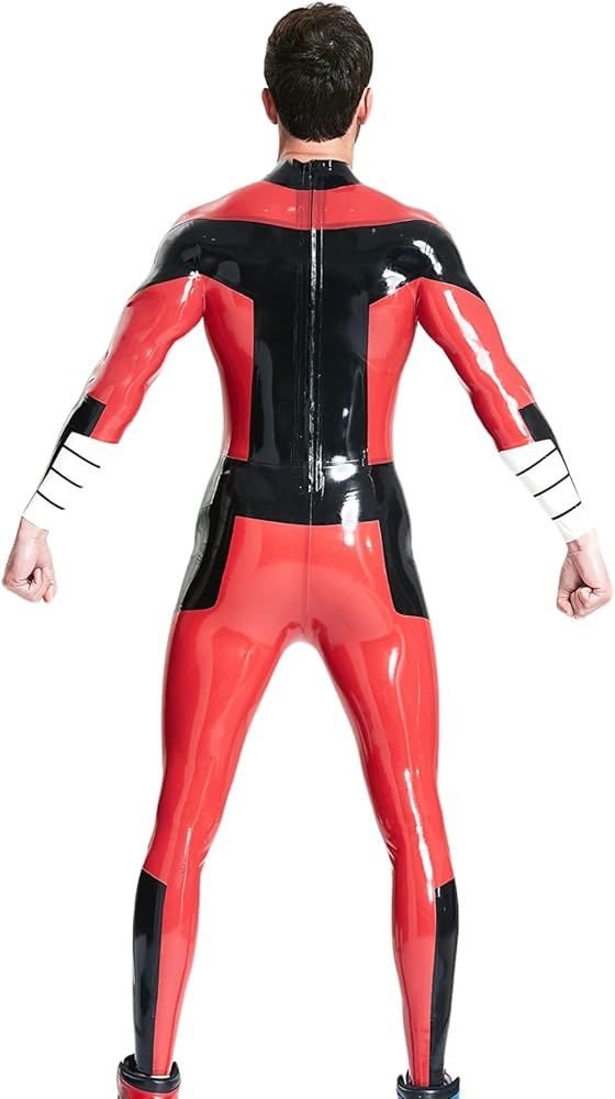 Amazon.co.jp: 男性キャットスーツラテックスキャットスーツラバー
