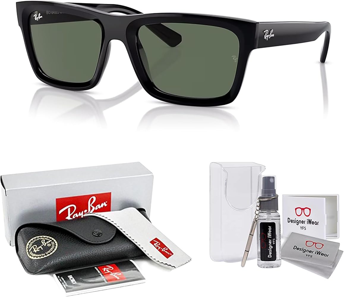 Amazon.com: Ray-Ban RB4396 Warren 667771 54MM Black/Plastic Lens