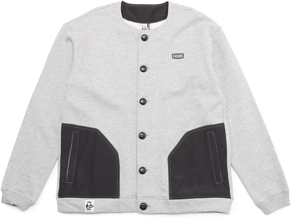 Amazon | チャムスロゴ ナイロン コンビ カーディガン | カーディガン 通販