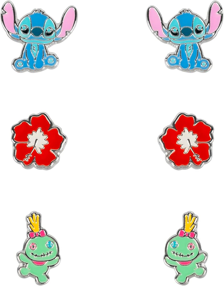 Amazon | ディズニー リロ&スティッチ ブルー、レッド&グリーン トリオ