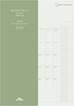 Amazon.co.jp: レイメイ藤井 手帳 2026 スケジュール帳 システムノート