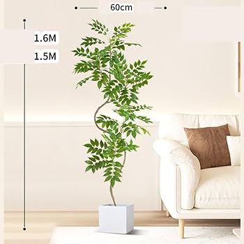 Amazon｜HGJH フェイクグリーン 大型 おしゃれ フェイク観葉植物 160cm