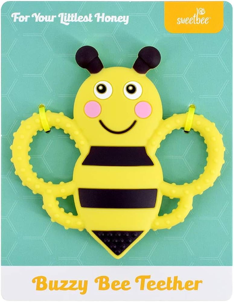 Amazon.com : sweetbee Buzzy Bee Teether, Multi-Textured, Soft
