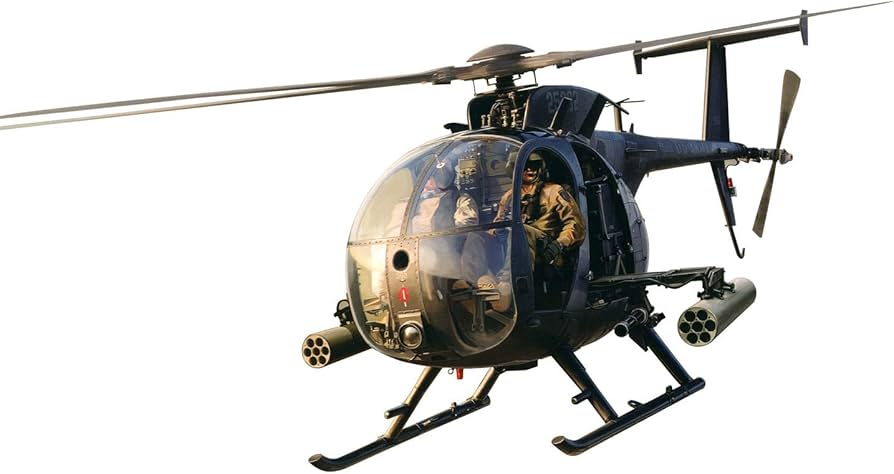 AH-6J/MH-6J 1/35スケールモデル/フィギュア6体付 1/35 AH-6J/MH-6J
