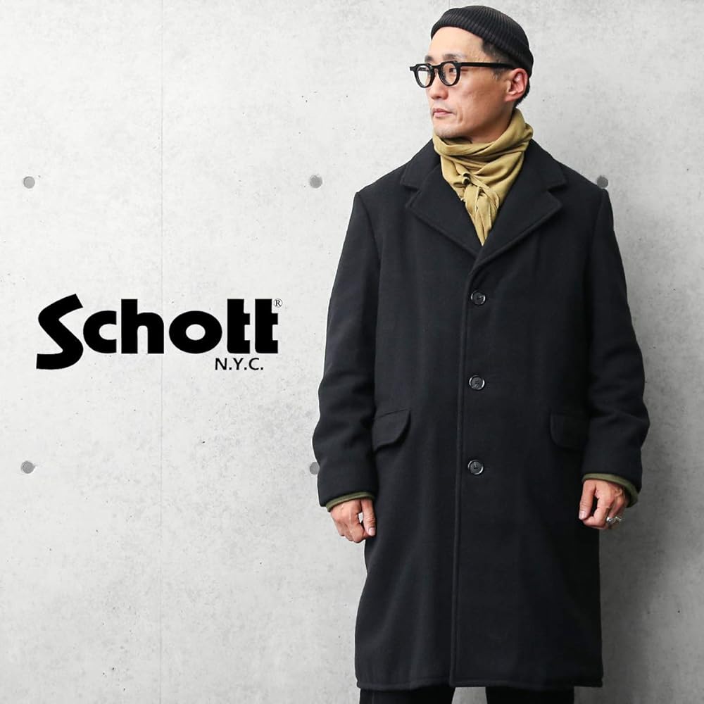 Amazon | Schott ショット 7589 ソフトメルトン チェスターロング