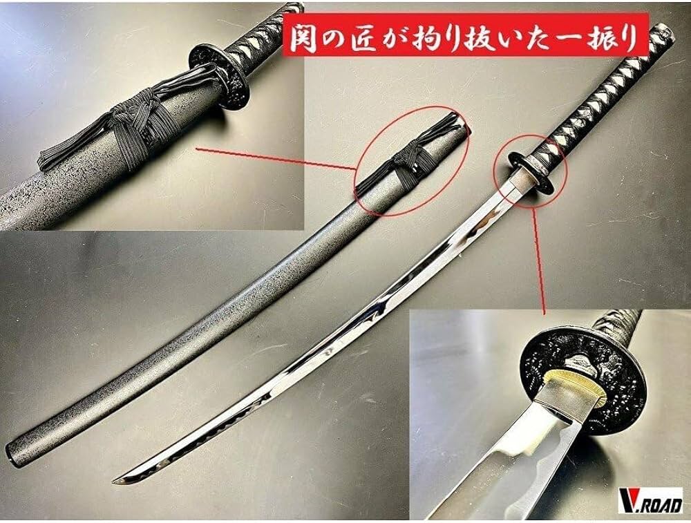 模造刀 打刀三点まとめ 黒鞘 金茶漆鞘 鞘付長さ約103/104cm 25H30 模造