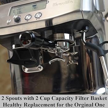 Amazon.com: 54mm Portafilter Double Spout Compatible with Breville