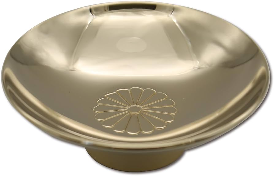 Amazon.co.jp: 金杯 金 24GKP 飾り台付き 盃 菊 記念品 縁起物 酒器