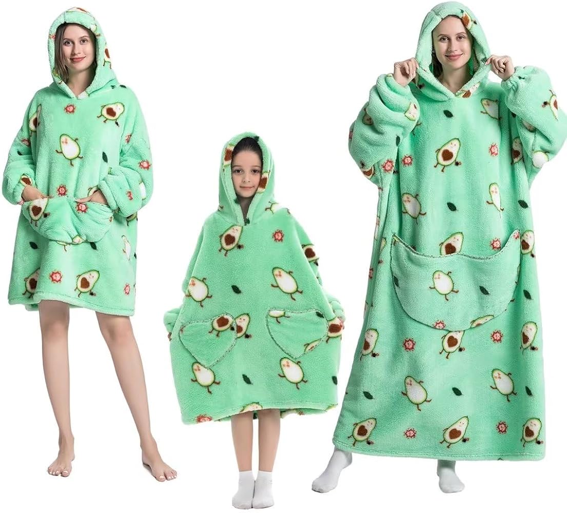 Amazon.com: PaWuKi Wearable Blanket Hoodie, Oversized Sherpa