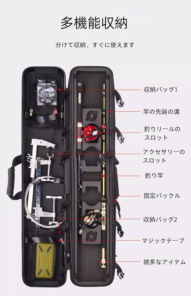 Amazon | 筏カセ竿 替穂先 ロッド専用 システムハードケース