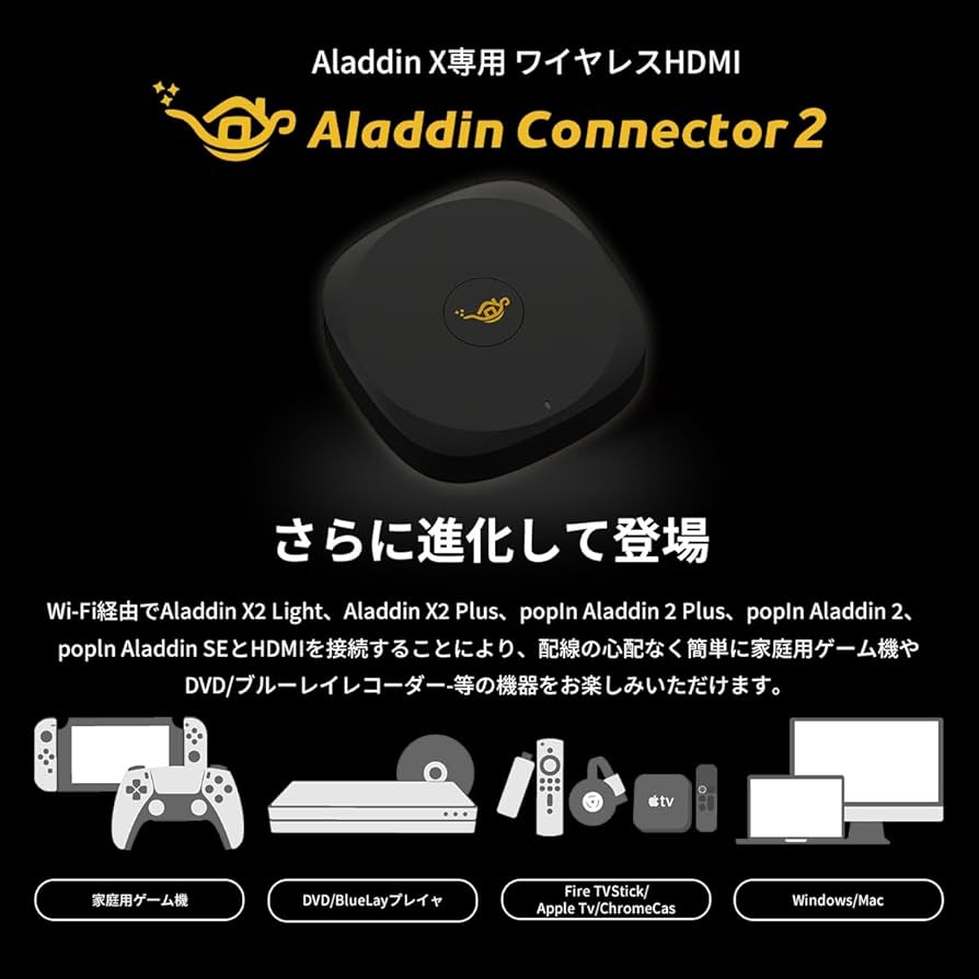 Amazon | ワイヤレスHDMI AladdinX Connector 2 アラジン エックス