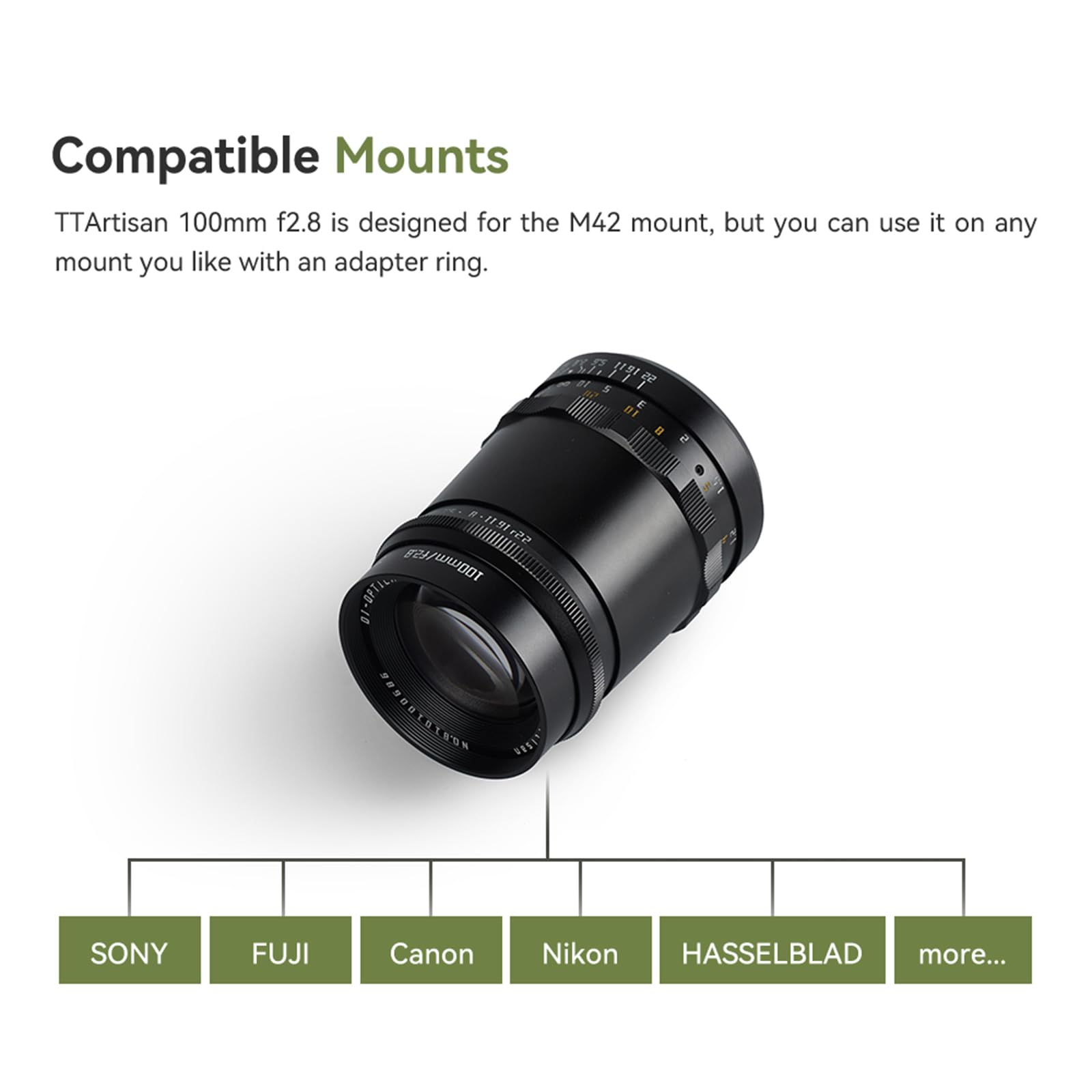 Amazon.com : TTArtisan 100mm f2.8 Bubble Bokeh Full Frame Lens for