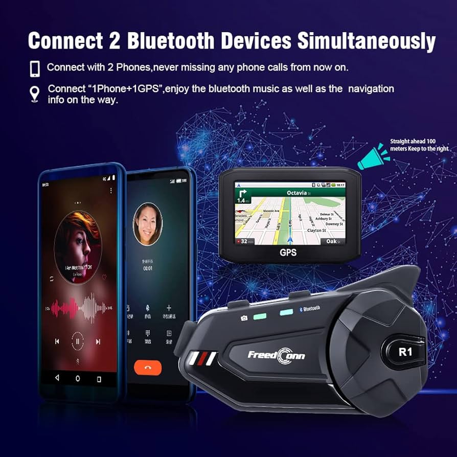 Amazon.com: FreedConn Motorcycle Bluetooth Headset with Camera [G