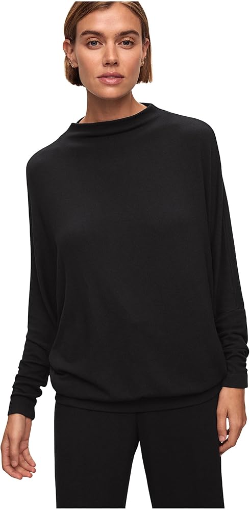 Amazon.com: Eberjey Womens Cozy Time Mockneck Pullover Black Small