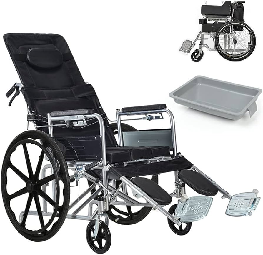 Amazon | UDKAEYT 車椅子 リクライニング 折りたたみ 軽量 コンパクト