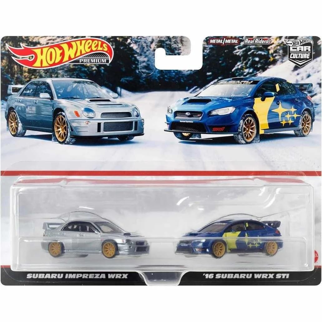 Amazon.com: Hot Wheels HKF60 Premium 2-Pack Subaru Impreza WRX
