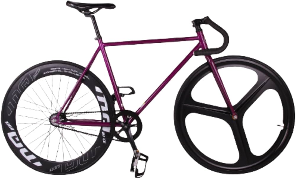 ピストバイク シングルスピード 自転車 パープル グラデーション