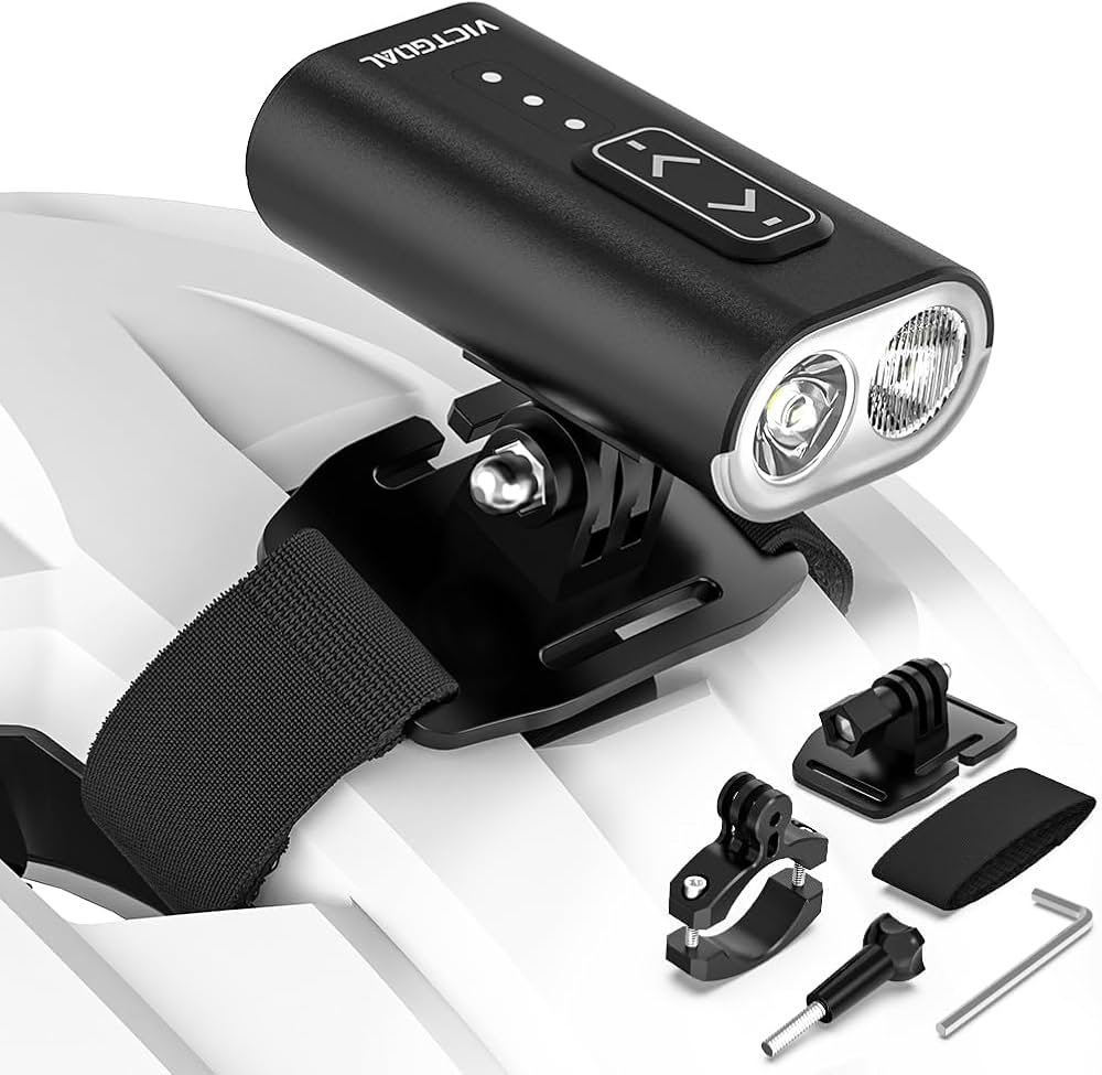 Amazon | VICTGOAL バイクヘルメットライト 800ルーメン 充電式 13